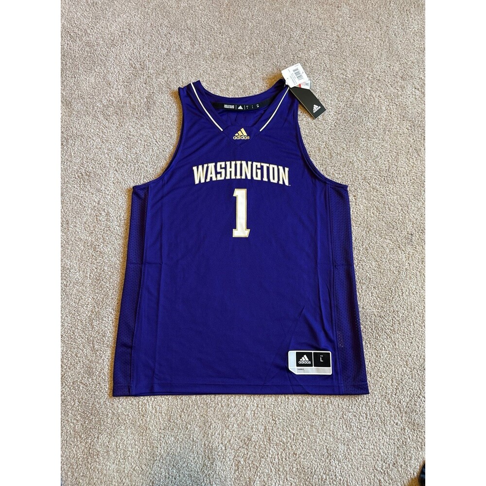 Washington Huskies Adidas NWT Men’s Basketball Jersey Size Large